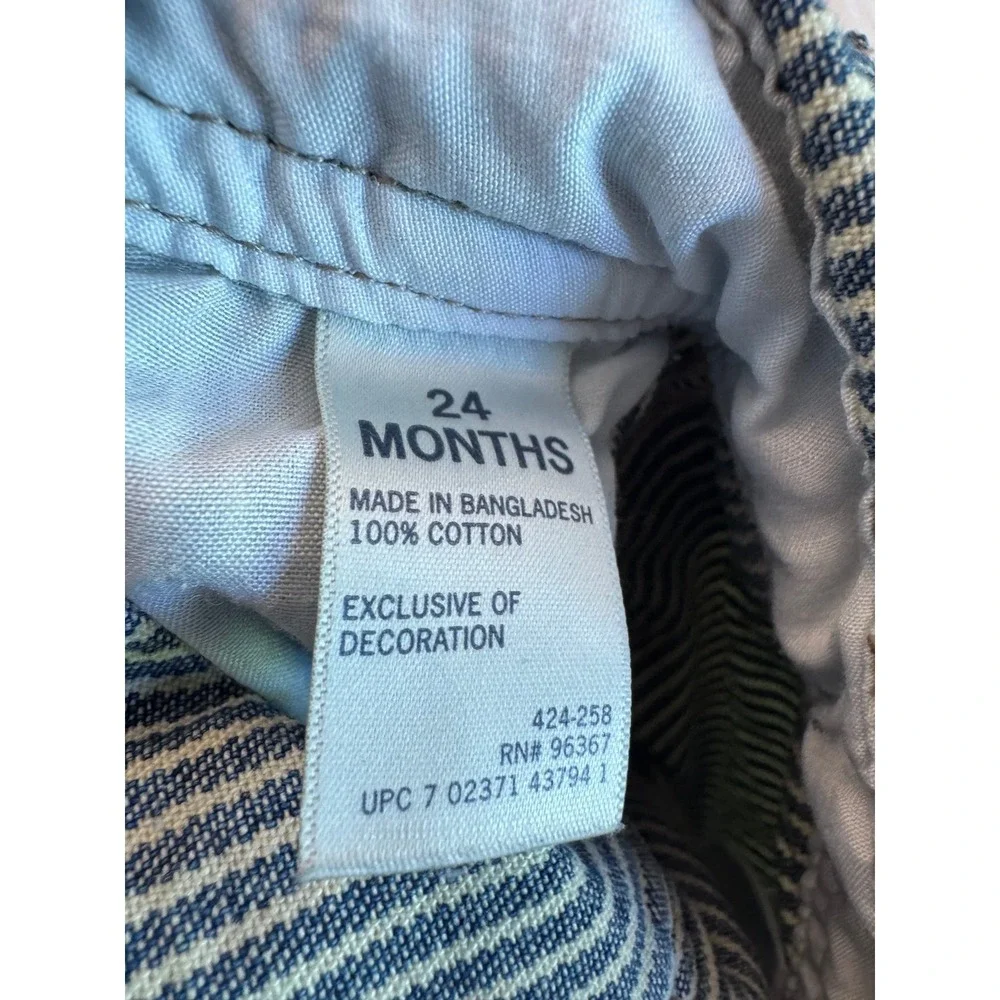 Oshkosh 24m striped overalls